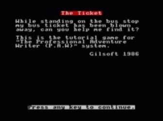 Ticket, The (1986)(Gilsoft International) Rom